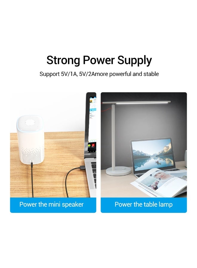 VENTION USB to 3.5mm Barrel Jack 5V DC Power Cable Black 0.5m Model - Image 4