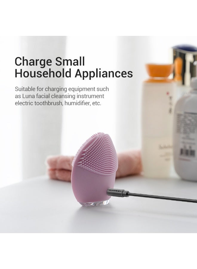 VENTION USB to 3.5mm Barrel Jack 5V DC Power Cable Black 0.5m Model - Image 3