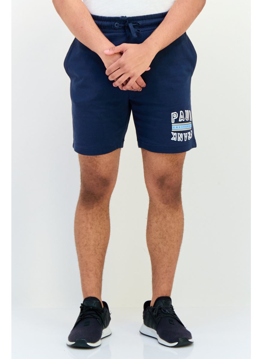 Paul Frank Men Graphic Print Basic Shorts, Navy  - Image 1