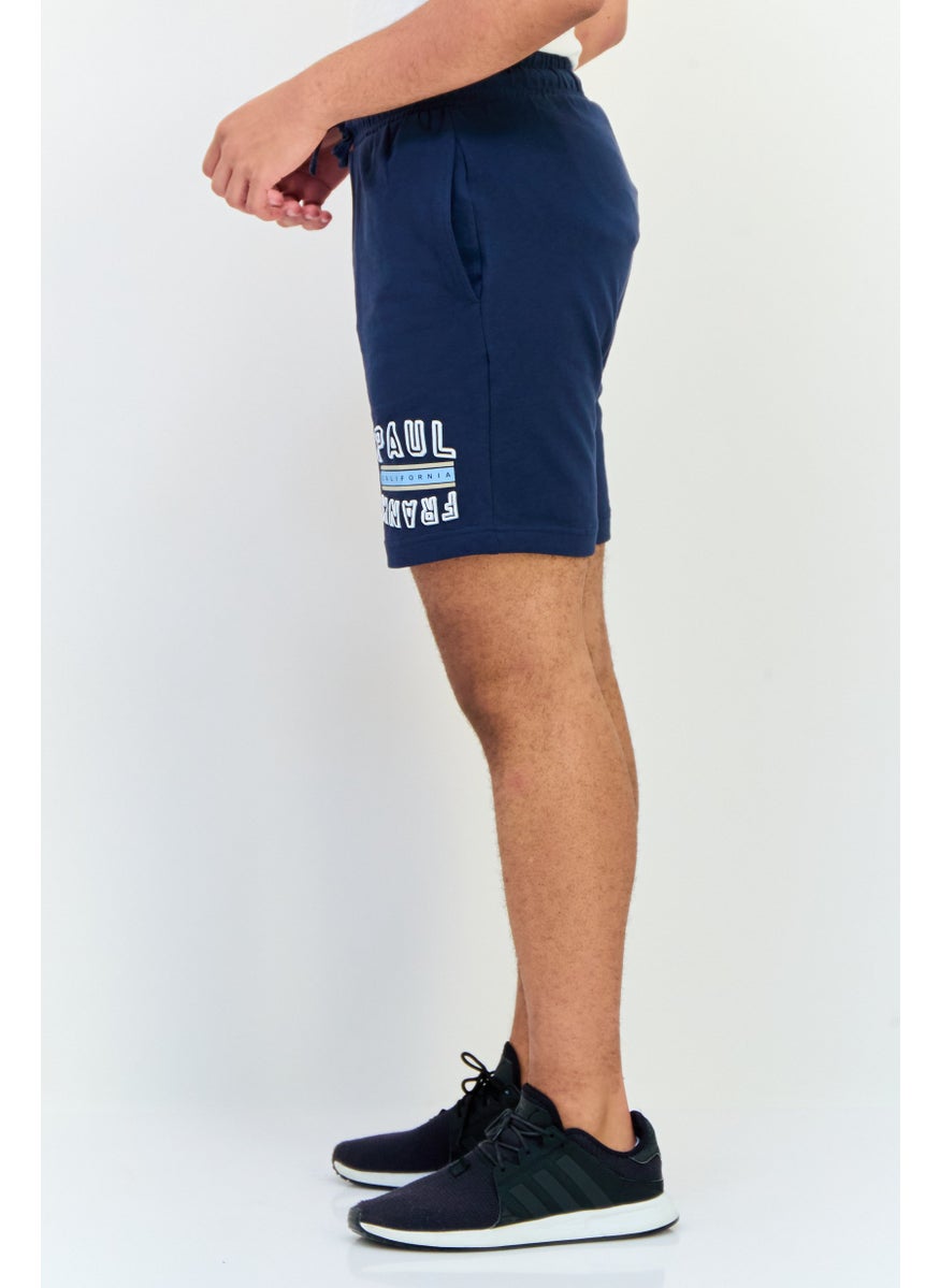 Paul Frank Men Graphic Print Basic Shorts, Navy  - Image 3
