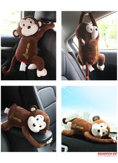 RoadPower Car Tissue Box Cute Cartoon Soft Plush Napkin Tissue Paper Holder Portable Paper Package Case Car Seat Tissue Box Car Styling Accessories 2 Pack  - Image 5
