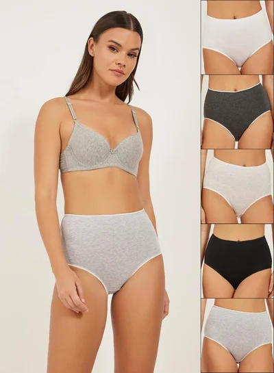 ستايلي عبوة من 5 - سراويل داخلية قطنية سادة كاملة