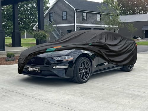 Molebt Car Cover for Ford Mustang Coupe/Convertible Fit 1964-2025 Mustang GT GT350 GT500 Cobra Shelby Bullitt ECOBOOST, Waterproof All-Weather Full Car Cover with Windproof Gust Strap. - Image 5