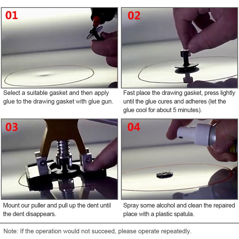 Car Body Paintless Dent Lifter Repair Tool Puller + 18 Tabs Hail Removal Tool - Image 2