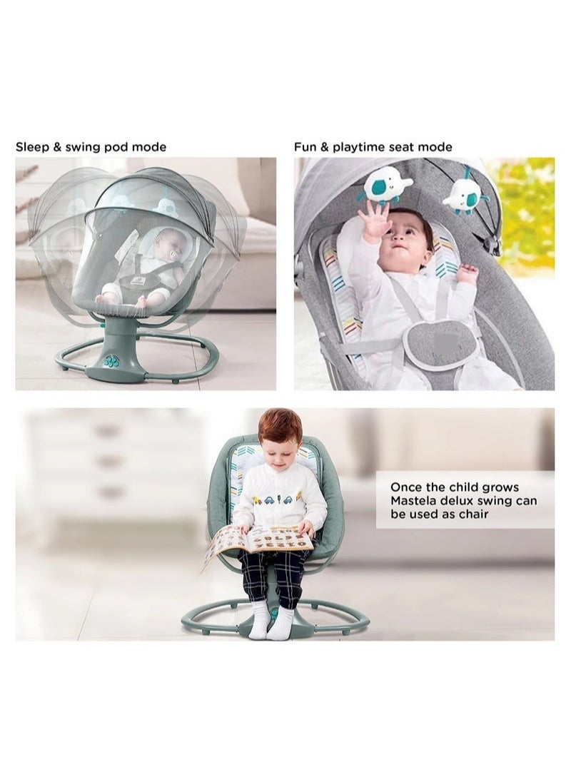 Arababy - 3 in 1 Deluxe multi-functional baby swing cradle with integrated mosquito net rocking chair - Image 1