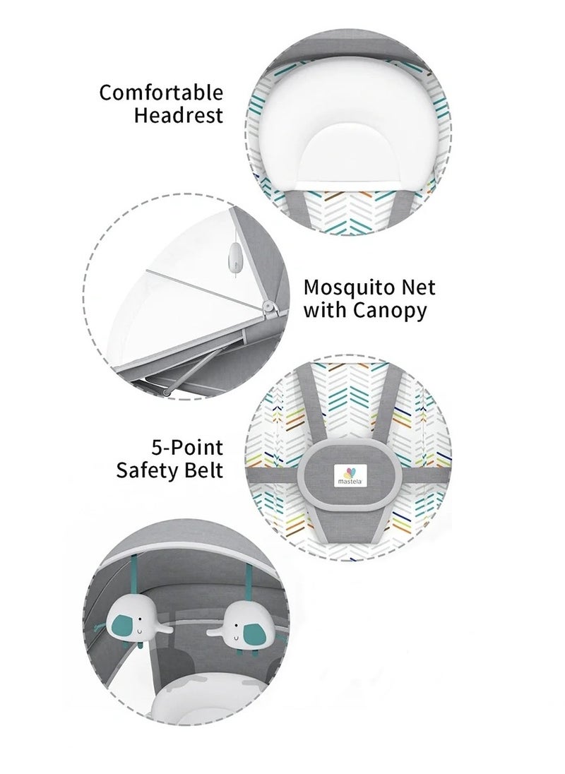 Arababy - 3 in 1 Deluxe multi-functional baby swing cradle with integrated mosquito net rocking chair - Image 1