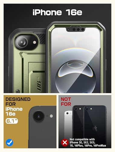 SUPCASE for iPhone 17e16e Case with Screen Protector Unicorn Beetle Pro Builtin Stand BeltClip MilitaryGrade Protection Full Body Phone Case for iPhone 17e16e 61 inch Guldan - Image 3