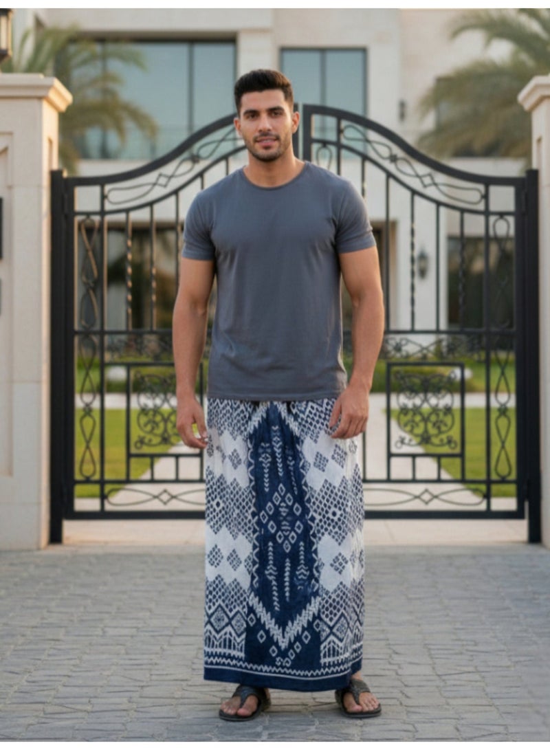BHNS Elastic waist wrap with side pocket for men, men's towel wrap, very comfortable and cool summer men's sarong, suitable for home, sleep, athletes, and prayer times. - Image 5