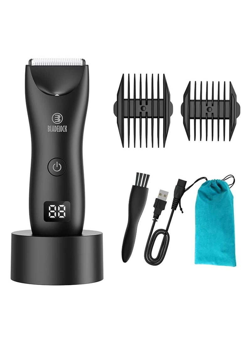 Body Hair Trimmer with LED Display Shaver for Men Ceramic Blade Low Noise Waterproof, with Universal USB Charging (Black) - pzsku/Z7E941CC78631B7D0CD8AZ/45/_/1724918492/67676a60-6748-48bc-8e15-6a1efcf737cf