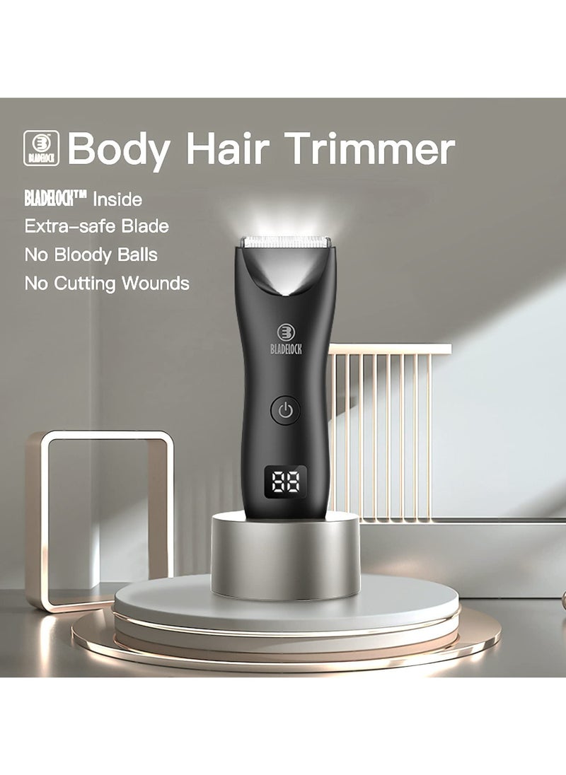 Body Hair Trimmer with LED Display Shaver for Men Ceramic Blade Low Noise Waterproof, with Universal USB Charging (Black) - pzsku/Z7E941CC78631B7D0CD8AZ/45/_/1724918543/bb129df3-7012-42d5-bf5d-43bd07ed9f26