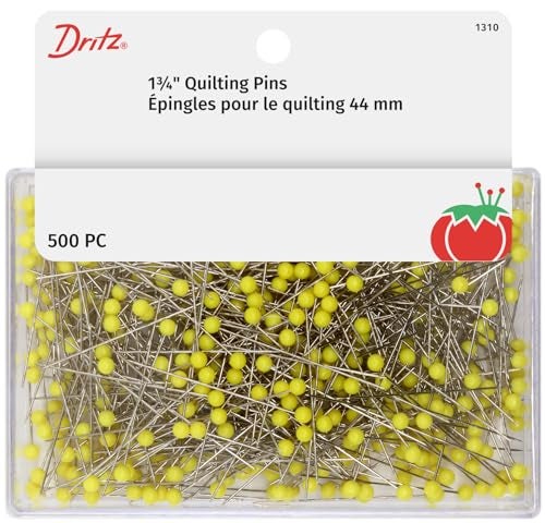 Dritz 1310 Quilting Pins Yellow 134Inch 500Count - Image 1