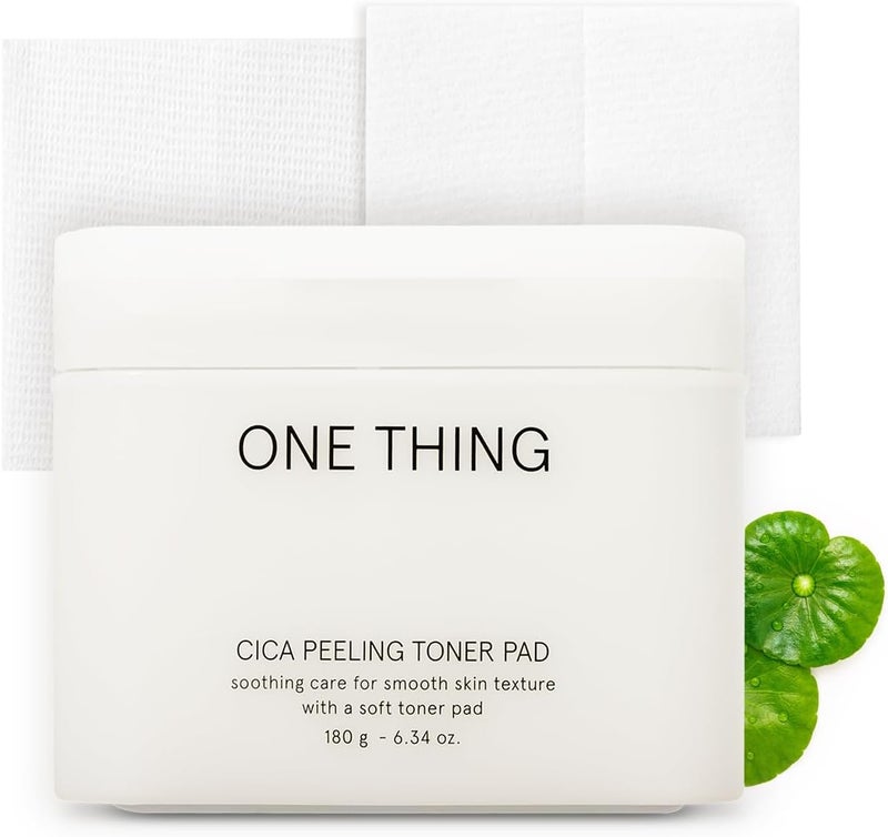 ONE THING CICA Peeling Toner Pad 634 Oz 65 Pads  Vegan Soothing Calming Exfoliating Purifying Hydrating Facial Cotton Toner Pads for All Sensitive Skin Pore Blackhead Care  Korean Skincare