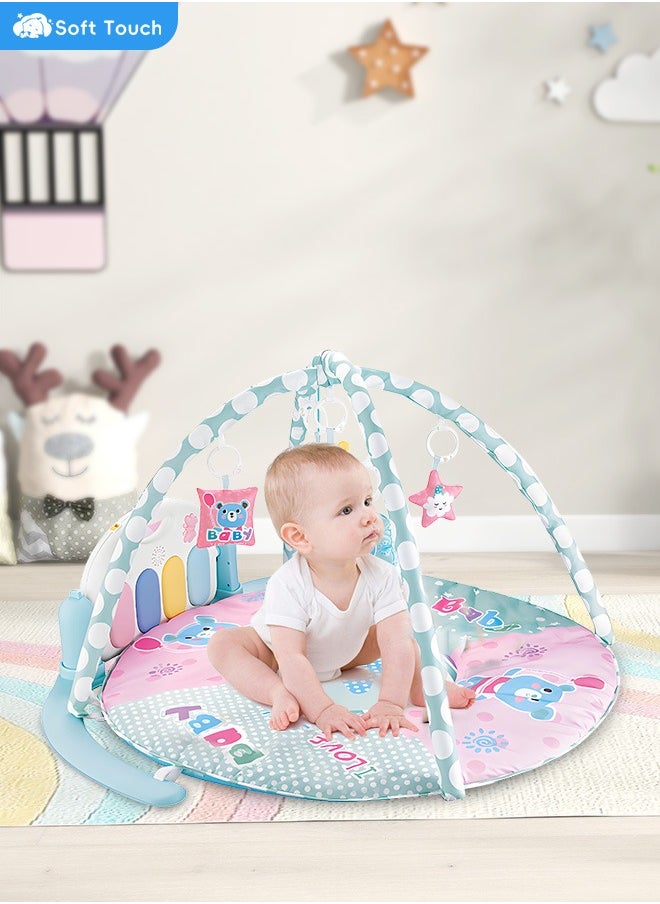 Soft Touch - Baby Play Mat Baby Activity Gym Mat Tummy Time Mat with Sensory Toys Kick and Play Piano Gym Center with Music Learning Toys Playmat for Infants Toddlers Newborn Ages 1 to 36 Months - Image 1