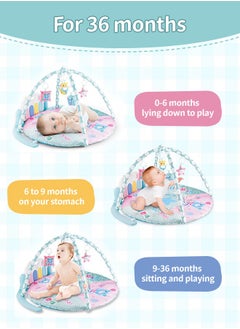 Soft Touch Baby Play Mat Baby Activity Gym Mat Tummy Time Mat with Sensory Toys Kick and Play Piano Gym Center with Music Learning Toys Playmat for Infants Toddlers Newborn Ages 1 to 36 Months  - Image 5