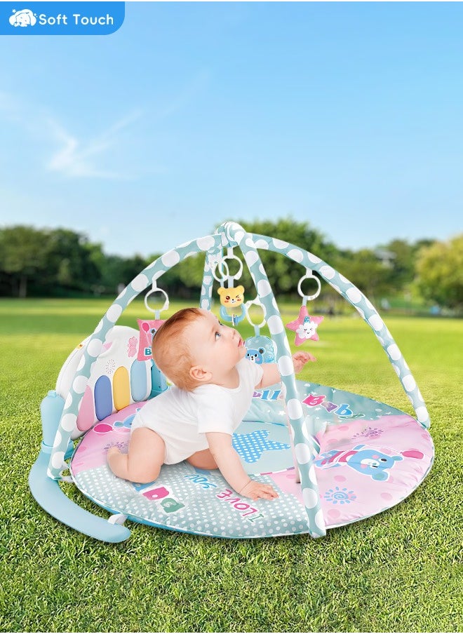 Soft Touch - Baby Play Mat Baby Activity Gym Mat Tummy Time Mat with Sensory Toys Kick and Play Piano Gym Center with Music Learning Toys Playmat for Infants Toddlers Newborn Ages 1 to 36 Months - Image 1