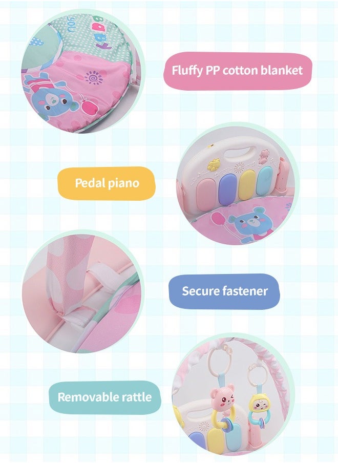 Soft Touch - Baby Play Mat Baby Activity Gym Mat Tummy Time Mat with Sensory Toys Kick and Play Piano Gym Center with Music Learning Toys Playmat for Infants Toddlers Newborn Ages 1 to 36 Months - Image 1