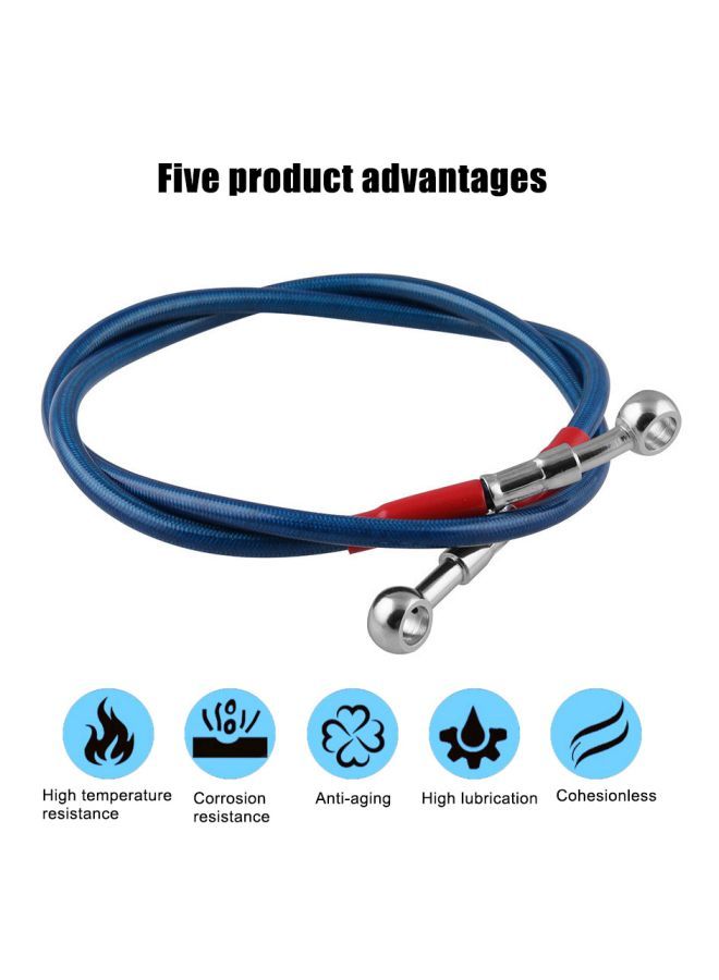 NIBEMINENT Tubing Stainless Steel Braided Brake Oil Hose Line Fittings  - Image 2
