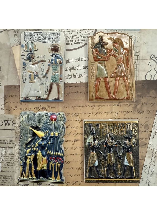 Vintage Egyptian Pharaoh Resin Fridge Magnet A Color Office Home Party Decor - Image 1