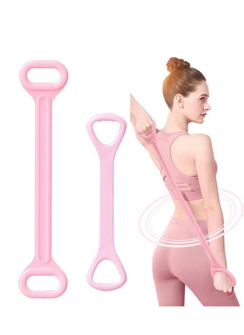 Excefore - Fitness Resistance Band,2 Pack Arm Back Training Elastic Ropes, Workout Chest Arm and Shoulder Stretch Bands Exercise Equipment for Physical Therapy, Yoga, Pilates, Stretching - Image 1