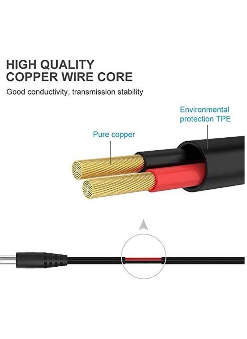 Generic - USB to DC 5-V Power Cord Universal DC 5.5x2.1mm Plug Jack Charging Cable with 10 Connector Tips 5.5*2.5, 4.8*1.7, 4.0*1.7, 4.0*1.35, 3.5*1.35, 3.0*1.1, 2.5*0.7, Micro USB, Type-C, Mini USB - Image 1