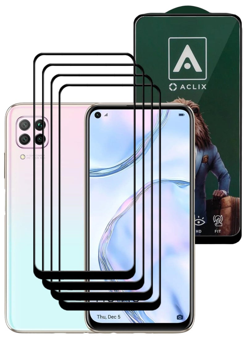 ACLIX 4 Pieces Antistatic ESD Dustproof Premium Quality High Definition Tempered Glass Screen Protector Designed For Huawei nova 7i - Image 1
