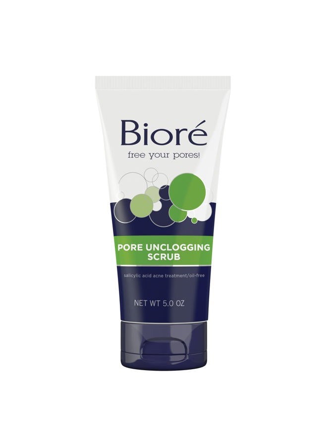 Bioré Pore Unclogging Scrub, Removes Excess Dirt and Oils, Face Scrub, with Salicylic Acid, Oil Free, (HSA/FSA Approved), 5 Ounces - Image 1