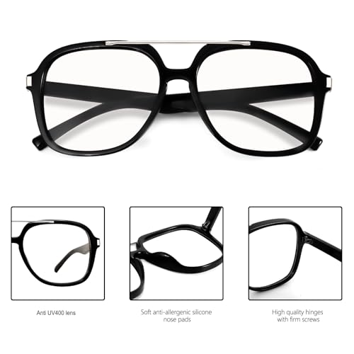 GUVIVI Retro Aviator Sunglasses for Women Men 2026 Square Top Bar Sun Glasses Sunnies 70s Lightweight Shades - Image 5
