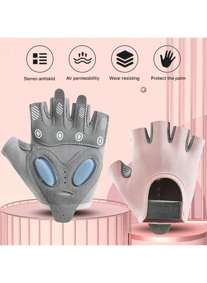 LUMYA Weight Lifting Workout Gloves, Half Finger Fitness Gloves for Women and Men, Exercise Slip-Resistant Gloves, Non-Slip Breathable Silicone Gym Gloves, Ideal for Yoga Cycling and Strength Training - Image 5