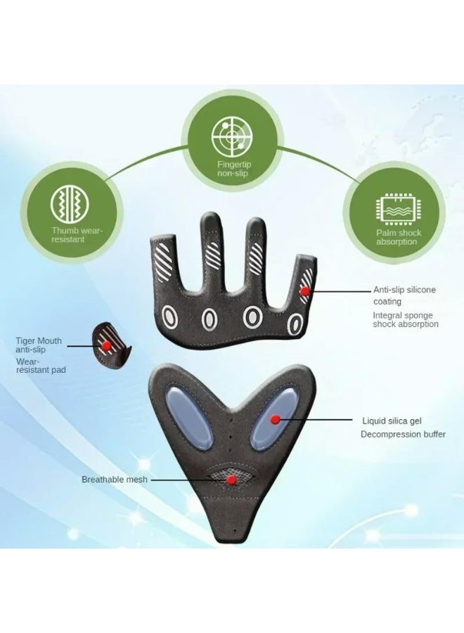 LUMYA Weight Lifting Workout Gloves, Half Finger Fitness Gloves for Women and Men, Exercise Slip-Resistant Gloves, Non-Slip Breathable Silicone Gym Gloves, Ideal for Yoga Cycling and Strength Training - Image 4