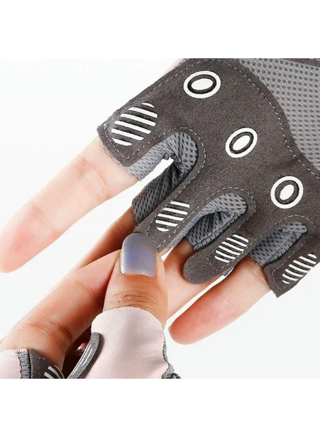LUMYA Weight Lifting Workout Gloves, Half Finger Fitness Gloves for Women and Men, Exercise Slip-Resistant Gloves, Non-Slip Breathable Silicone Gym Gloves, Ideal for Yoga Cycling and Strength Training - Image 2