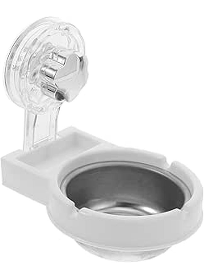 Windproof Wall Mounted No Drill Stainless Steel Ashtray White For Bathroom Home Office - Image 1