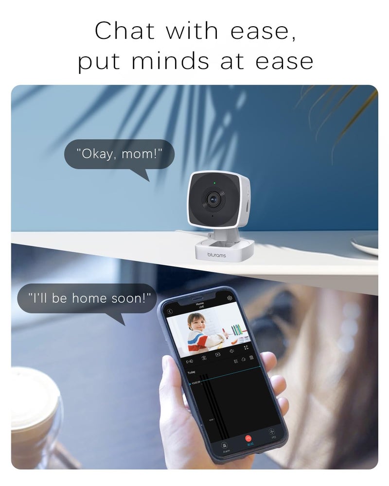 blurams 2.4G/5G Cameras for Home Security, 2K Pet Camera Indoor with Phone App, Foldable Security Camera w/Motion Detection, 2-Way Talk, IR Night Vision - Image 4