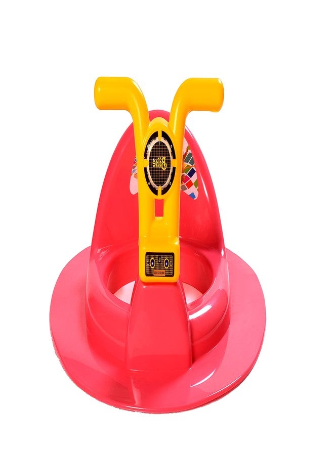Nabhya Toilet Trainer Baby Potty Seat With Bike Handle And Back Support Toilet Seat For Western Toilet (Red & Yellow) - Image 1