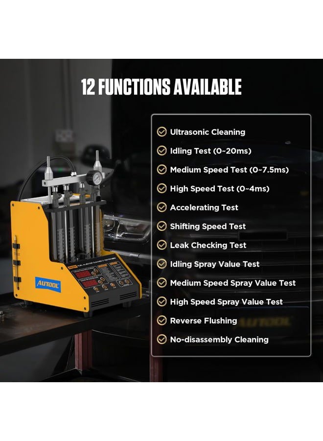 Autool Ultrasonic Fuel Injector Cleaner Tester Support Petrol Motorcycle Automotive Fuel Cleaning - Image 2