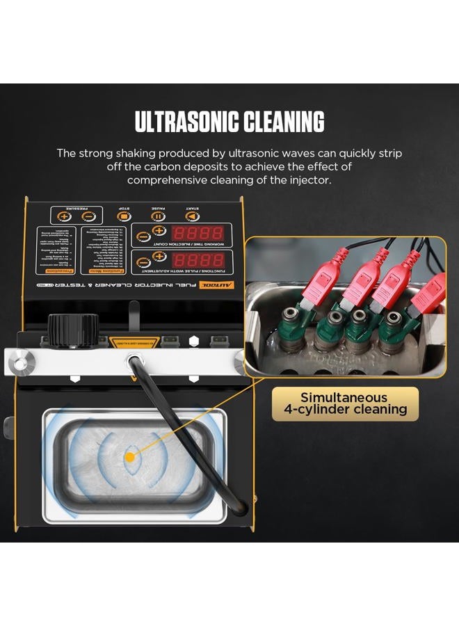 Autool Ultrasonic Fuel Injector Cleaner Tester Support Petrol Motorcycle Automotive Fuel Cleaning - Image 4