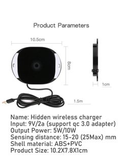 Excefore Invisible Wireless Charger, Under Desk Wireless Charger, 10W Furniture Wireless Charging Board, 20Mm Long -Distance Wireless Mobile Phone Charger, Suitable for iPhone, for  Galaxy and for QI  - Image 5