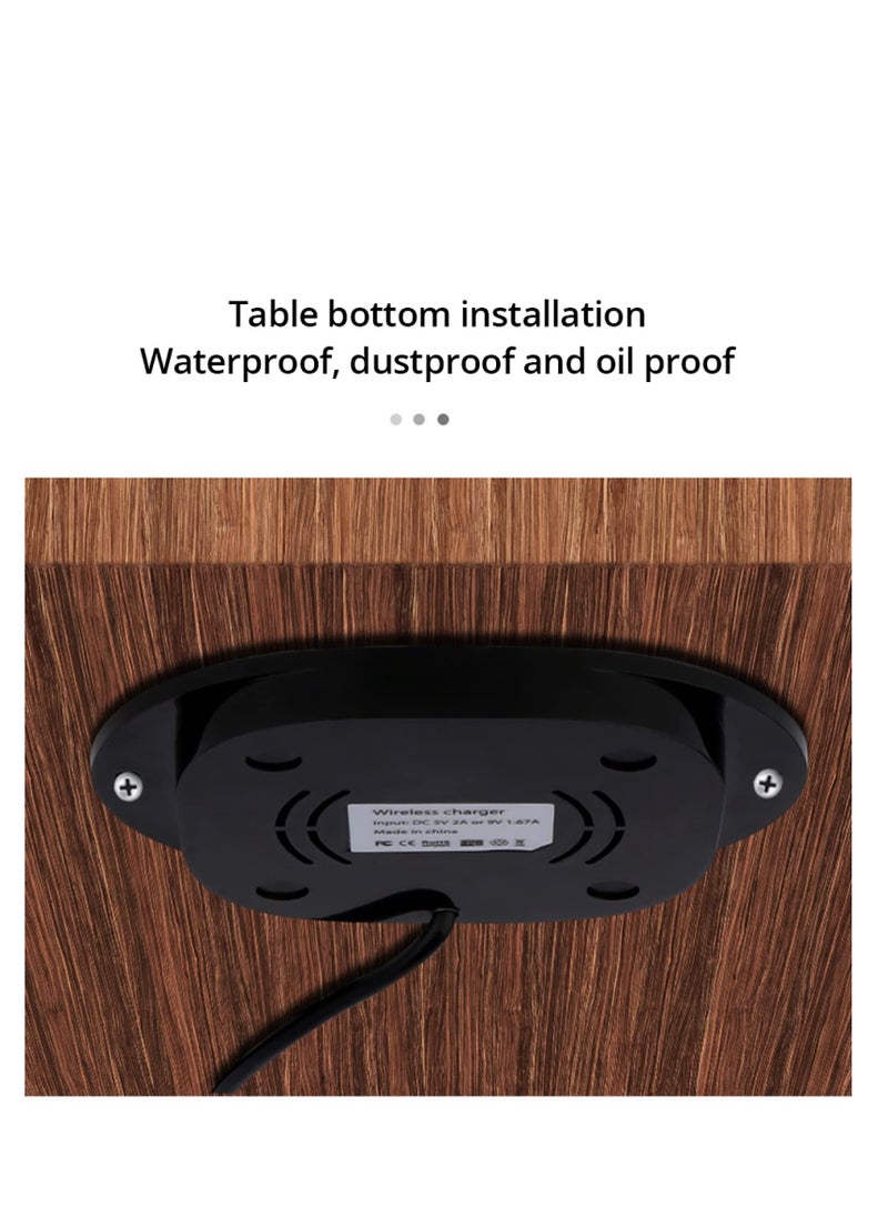 Excefore - Invisible Wireless Charger, Under Desk Wireless Charger, 10W Furniture Wireless Charging Board, 20Mm Long -Distance Wireless Mobile Phone Charger, Suitable for iPhone, for  Galaxy and for QI - Image 1