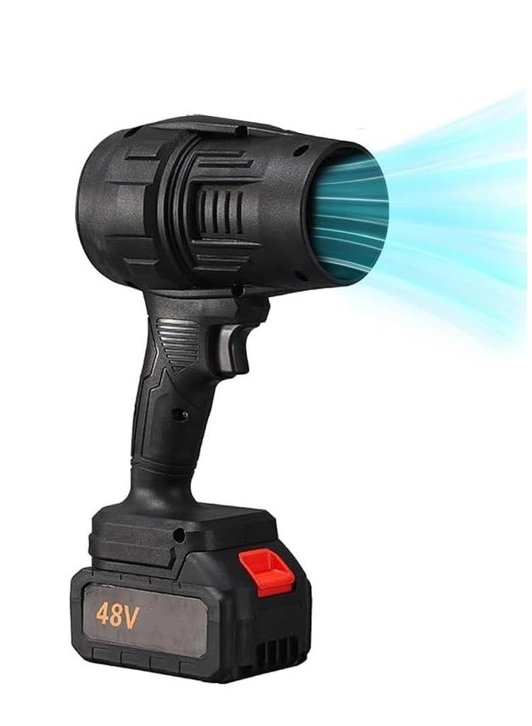 JAJEEK Portable Cordless Air Blower Battery Powered Turbo Cleaning and Drying Tool - Compact, High-Powered Air Blower for Home, Car, Electronics, and Outdoor Use - Fast Drying & Efficient Cleaning Tool - Black  - Image 1