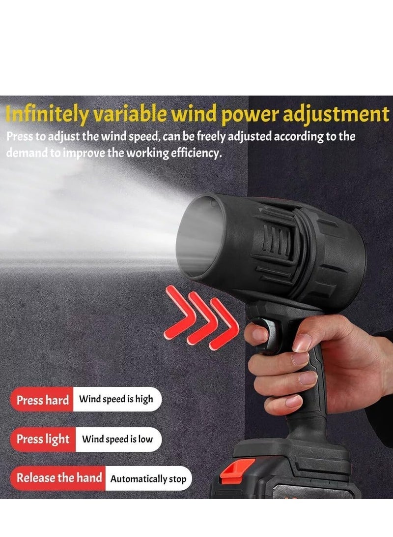 JAJEEK Portable Cordless Air Blower Battery Powered Turbo Cleaning and Drying Tool - Compact, High-Powered Air Blower for Home, Car, Electronics, and Outdoor Use - Fast Drying & Efficient Cleaning Tool - Black  - Image 3