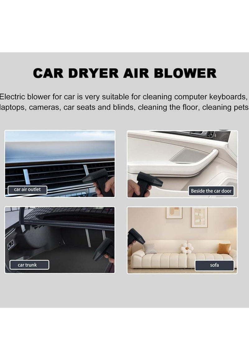 JAJEEK Portable Cordless Air Blower Battery Powered Turbo Cleaning and Drying Tool - Compact, High-Powered Air Blower for Home, Car, Electronics, and Outdoor Use - Fast Drying & Efficient Cleaning Tool - Black  - Image 2