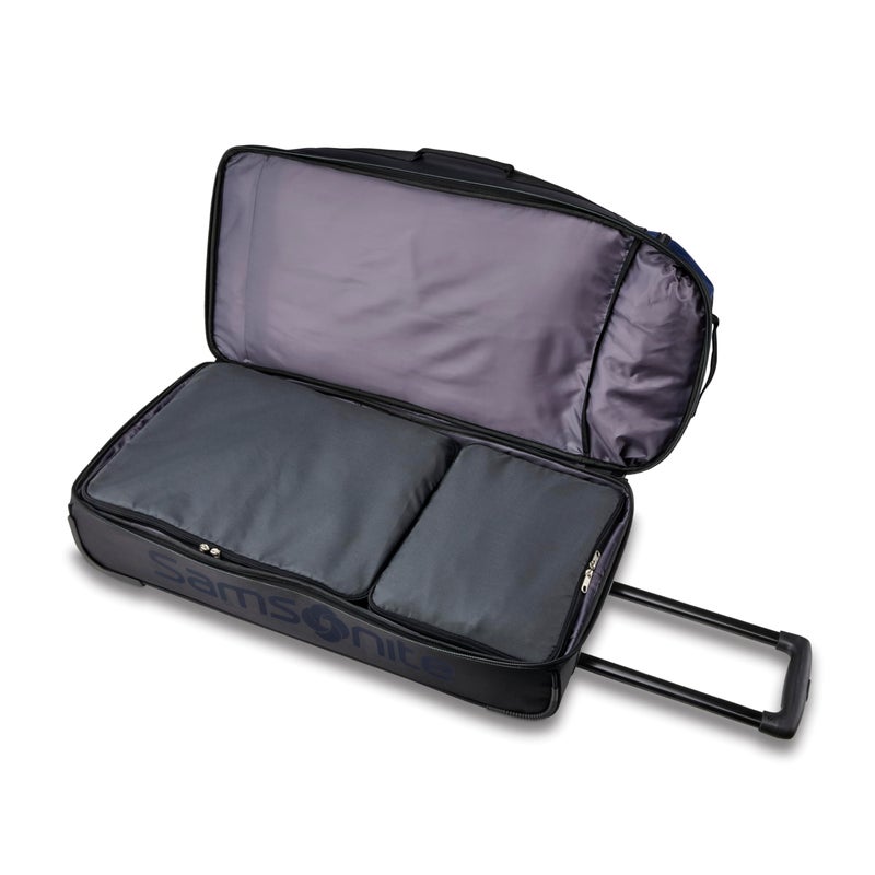Samsonite حقيبة دفل ذات عجلتين من سامسونايت أندانتي 2 - 32 إنش، أمتعة متينة قابلة للدحرجة بعجلات سكيت داخلية، مقبض زر ضغط وأقسام واسعة - صديقة للسفر وخفيفة الوزن - Navy/Black - Image 3