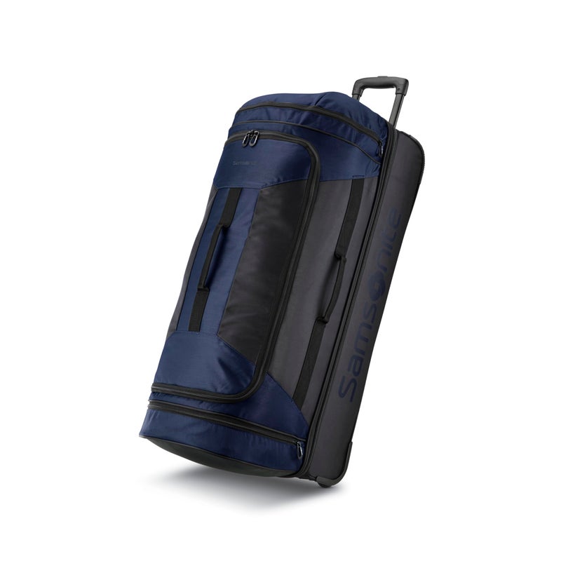 Samsonite حقيبة دفل ذات عجلتين من سامسونايت أندانتي 2 - 32 إنش، أمتعة متينة قابلة للدحرجة بعجلات سكيت داخلية، مقبض زر ضغط وأقسام واسعة - صديقة للسفر وخفيفة الوزن - Navy/Black - Image 1