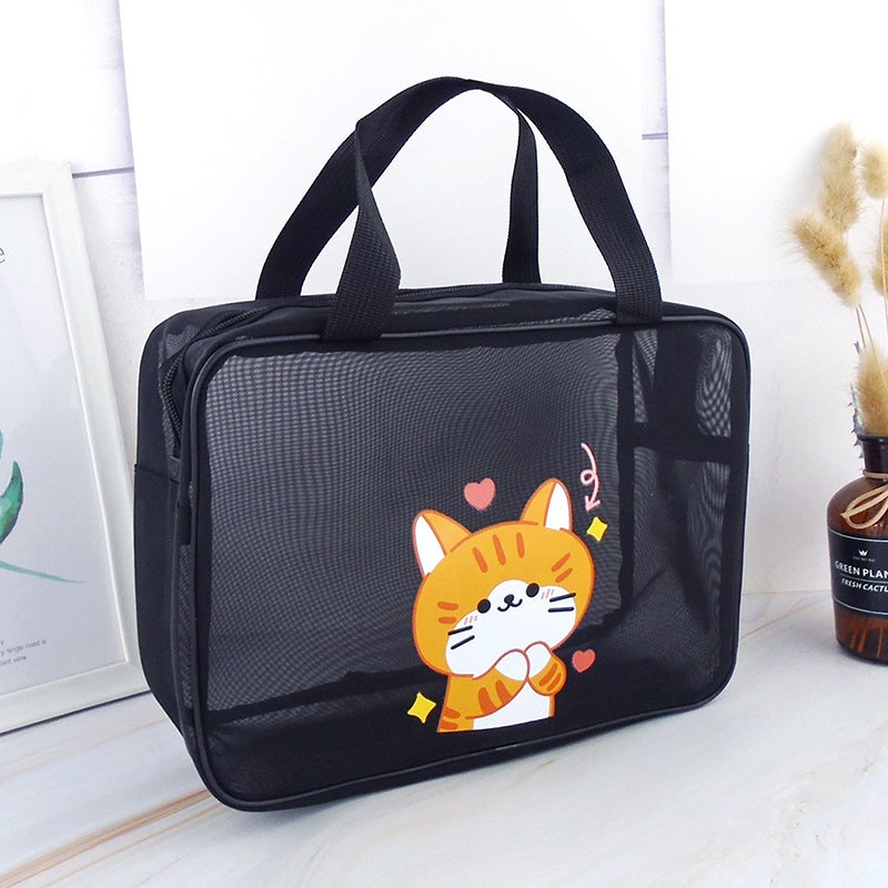 Mesh Wash Bag Large Capacity Women'S Bath Storage Bag Men'S Portable Bath Pocket Bath Basket Portable Foldable Bath Basket - Image 1