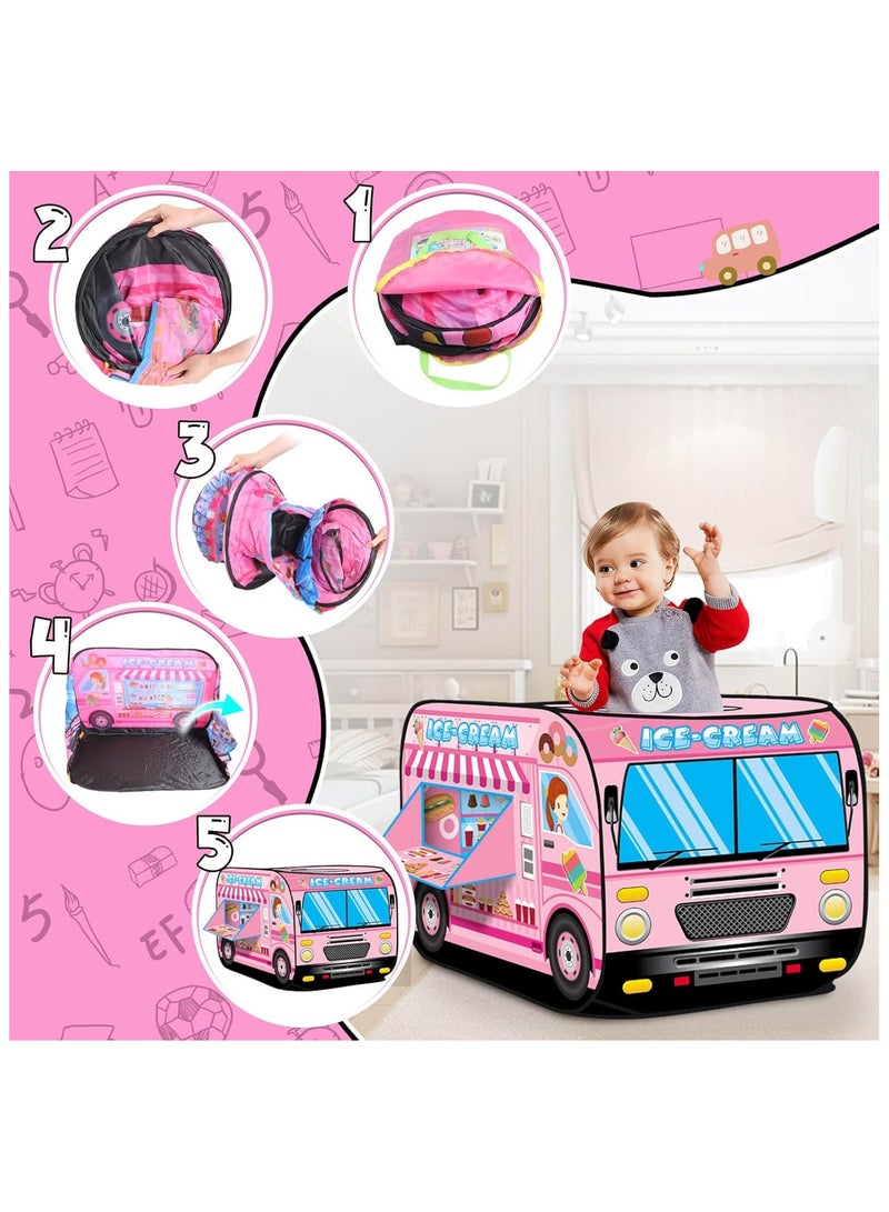 Toys for 3-8 Year Old Kids,Truck Play Tent Pop Up Playhouse Toys for Kids Gifts for 3 4 5 6 7 8 Year Old Boys Girls Toy Presents Foldable Play Tent Set Outdoor Indoor Garden Childrens Toy - Image 3