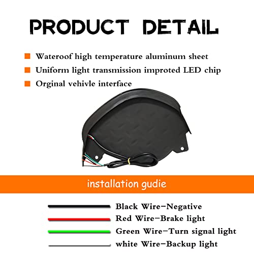 Tonsya 3 IN 1 Led Smoked Lens For 2014 2015 2016 2017 2018 2019 Silverado Sierra Rear Bumper Step Corner Insert Pad Lights GM1138101, GM1139101 - Image 5