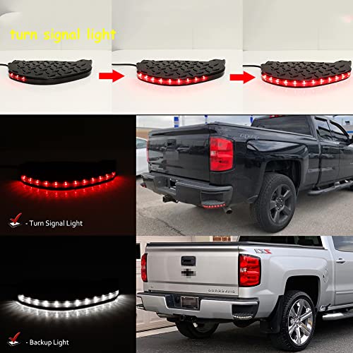 Tonsya 3 IN 1 Led Smoked Lens For 2014 2015 2016 2017 2018 2019 Silverado Sierra Rear Bumper Step Corner Insert Pad Lights GM1138101, GM1139101 - Image 4