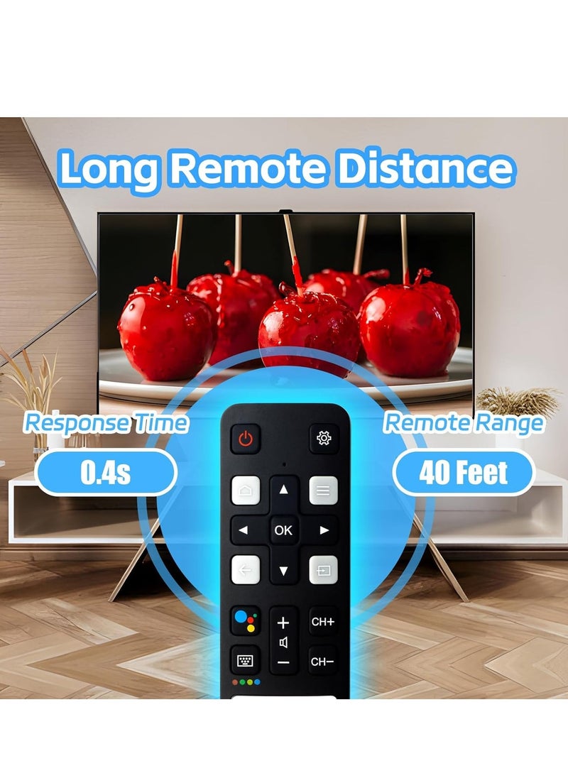 BGM Universal Voice Remote Control Suitable for TCL Android 4K Smart TV, RC802V FNR1 for TCL TV 40S334 50S434 55S434 75S434 40S330 70S430 32S334 55S435 50S435 43S434 32S6500A 65P8S 65P8 55P8S1 with battery  - Image 5