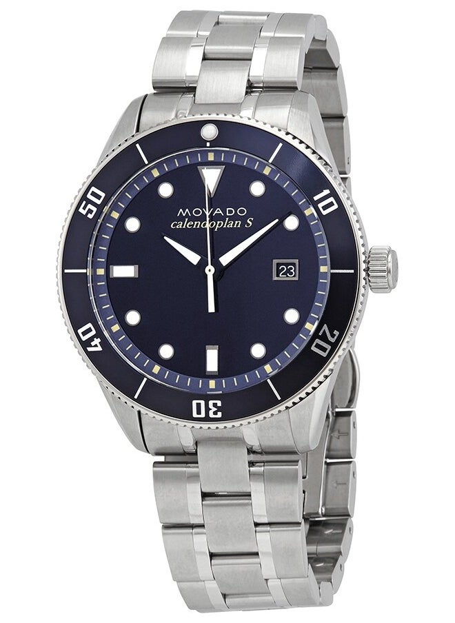 MOVADO BOLD - Movado Heritage Silver Stainless Steel Blue Dial Quartz Watch for Gents - 3650094 - Image 1