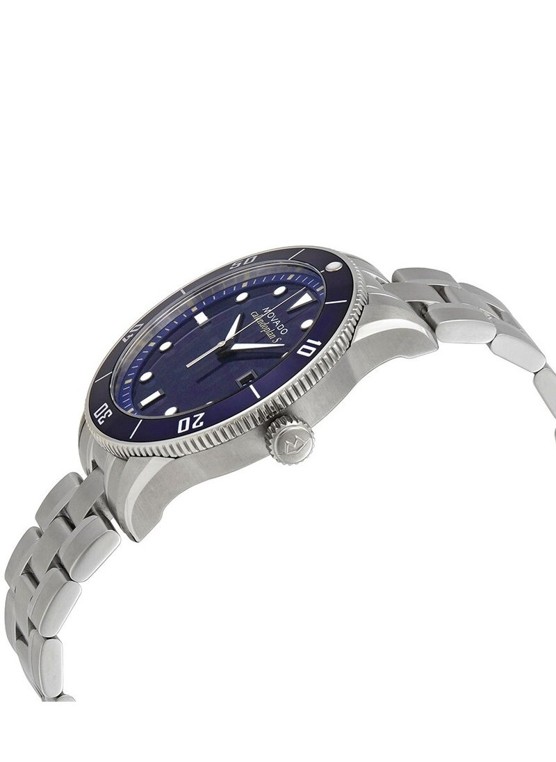 MOVADO BOLD - Movado Heritage Silver Stainless Steel Blue Dial Quartz Watch for Gents - 3650094 - Image 1