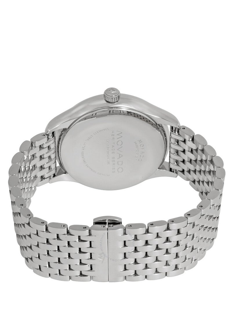 MOVADO BOLD - Movado Heritage Silver Stainless Steel Blue Dial Quartz Watch for Gents - 3650094 - Image 1